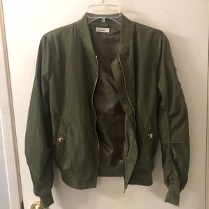 green bomber jacket
